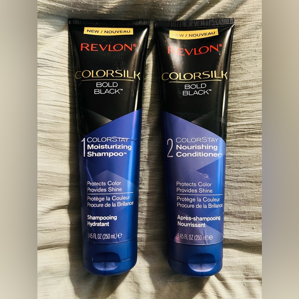 REVLON COLORSTAY COLOR SILK BOLD BLACK SHAMPOO/CONDITIONER